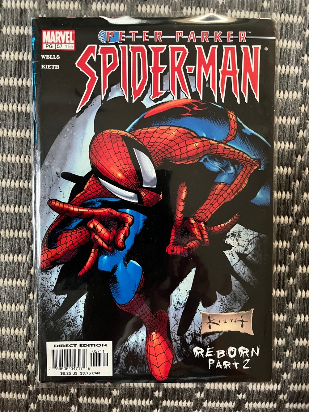 Marvel Spider-Man Comic Art Panel - Red, Blue, Black 2003 issue 57